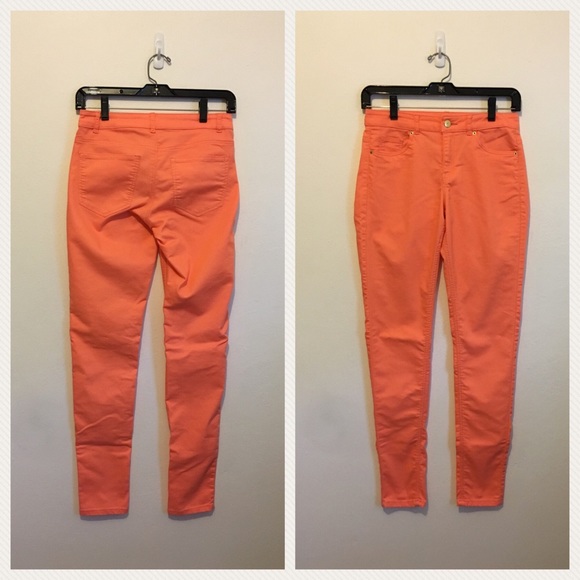 H&M Denim - H&M Orange Skinny Jeans